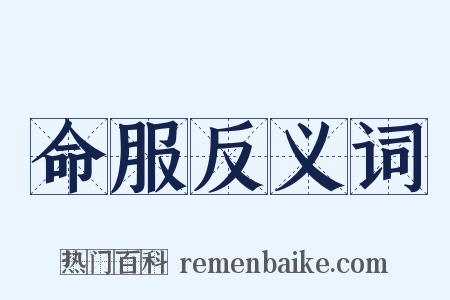 命服反义词是什么意思的图片